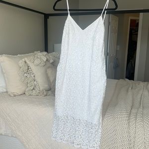 Whbm white lace dress